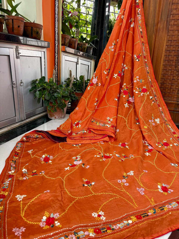 Parsi Gara Saree on Russian Silk — 03