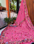 Parsi Gara Saree on Russian Silk — 01