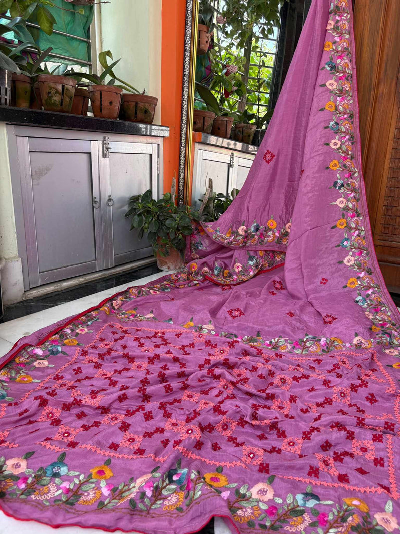 Parsi Gara Saree on Russian Silk — 02