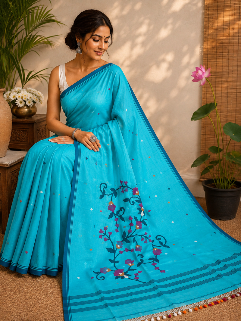 Cotton Jamdani Saree