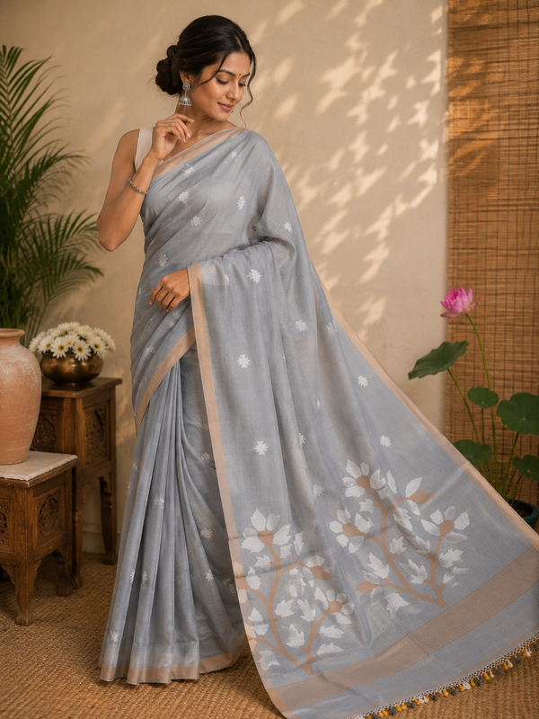Cotton Jamdani Saree