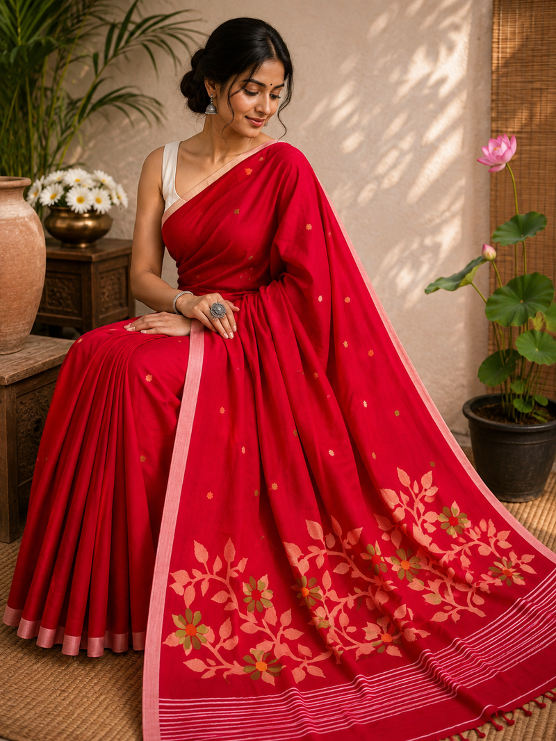 Cotton Jamdani Saree