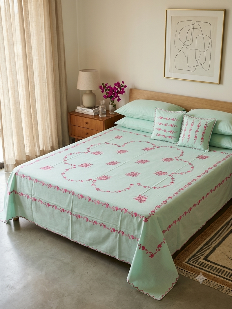 Pure Cotton Queen Size Bedsheet