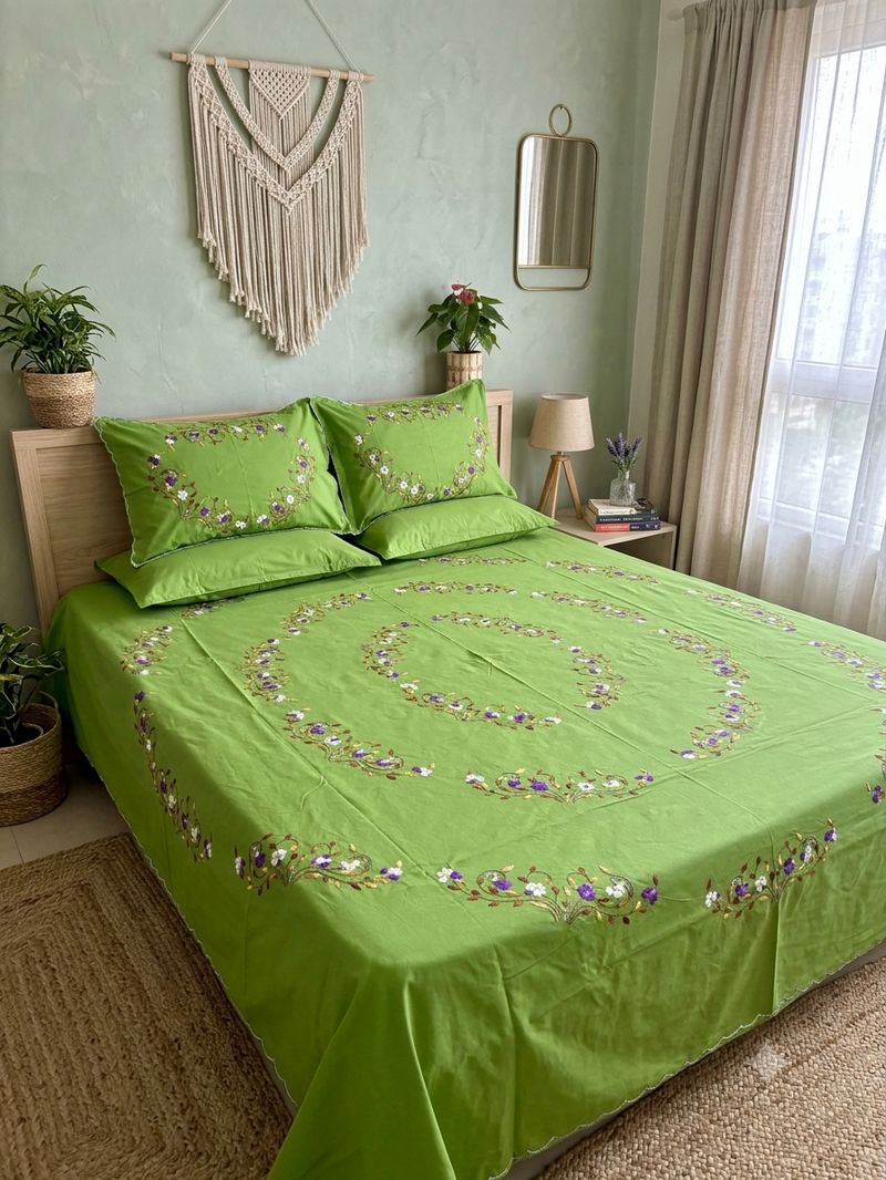Pure Cotton Queen Size Bedsheet