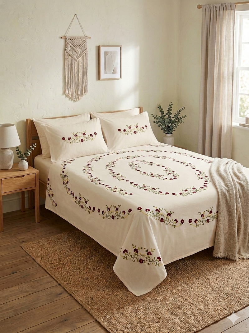 Pure Cotton Queen Size Bedsheet