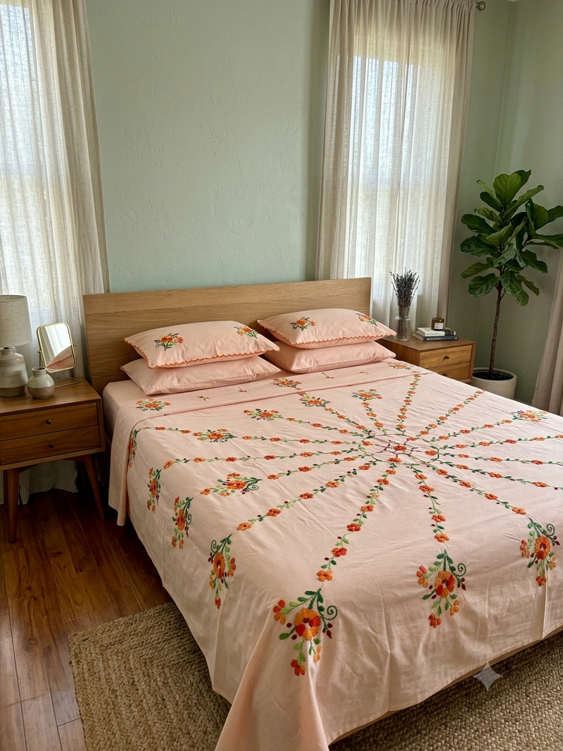 Pure Cotton Queen Size Bedsheet