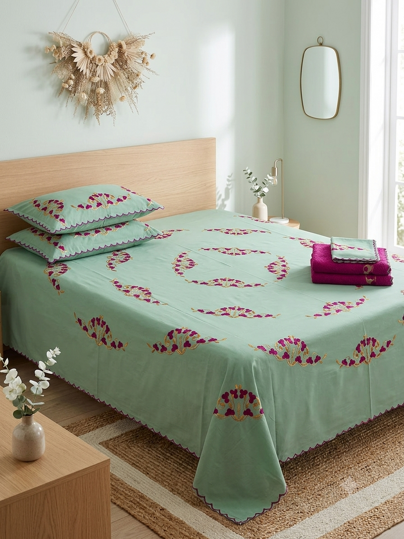Pure Cotton Queen Size Bedsheet
