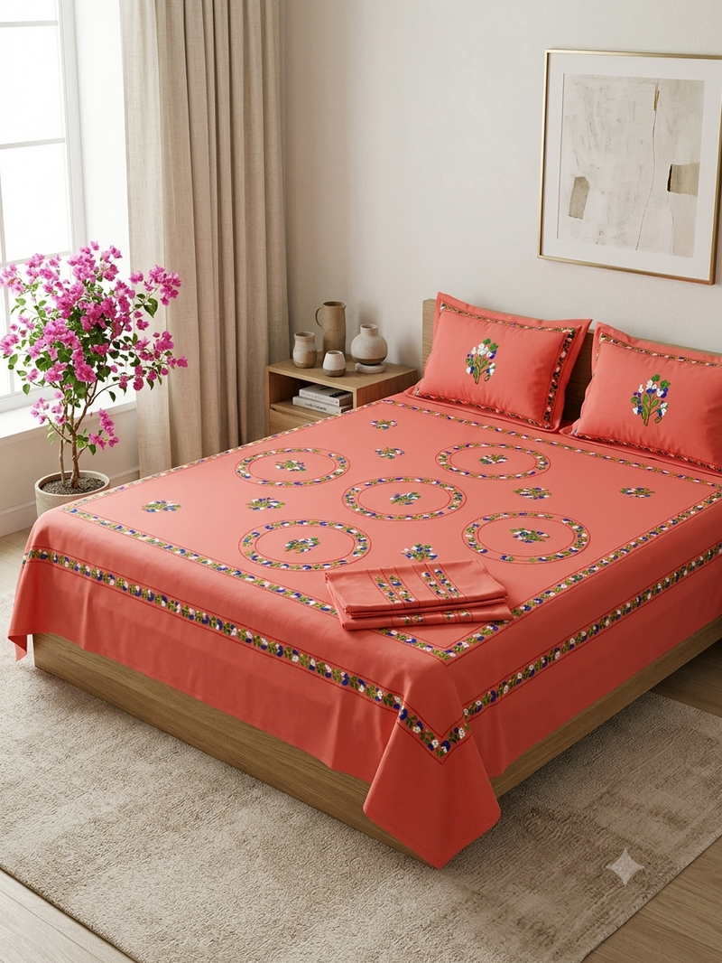 Pure Cotton Queen Size Bedsheet