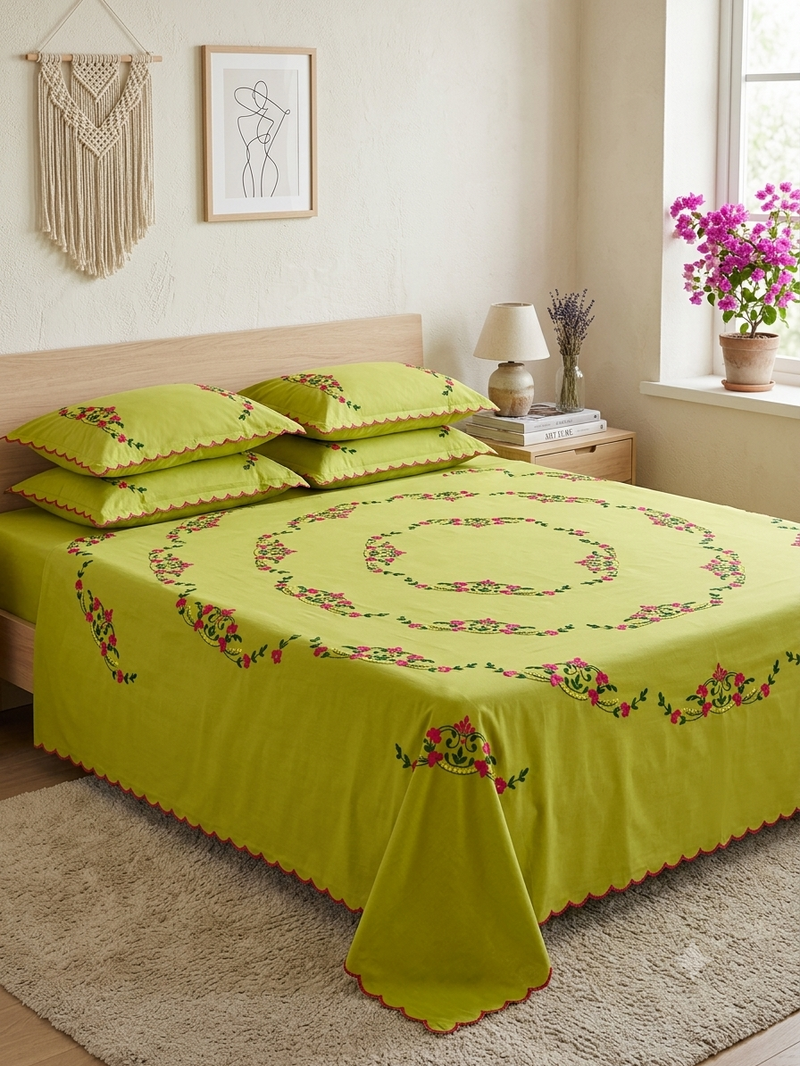 Pure Cotton Queen Size Bedsheet