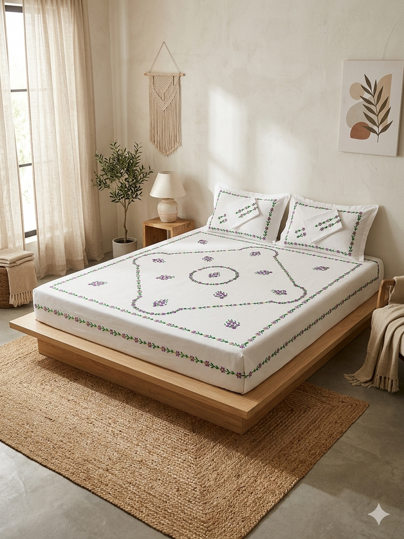 Pure Cotton King Size Bedsheet