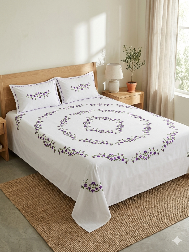 Pure Cotton Queen Size Bedsheet