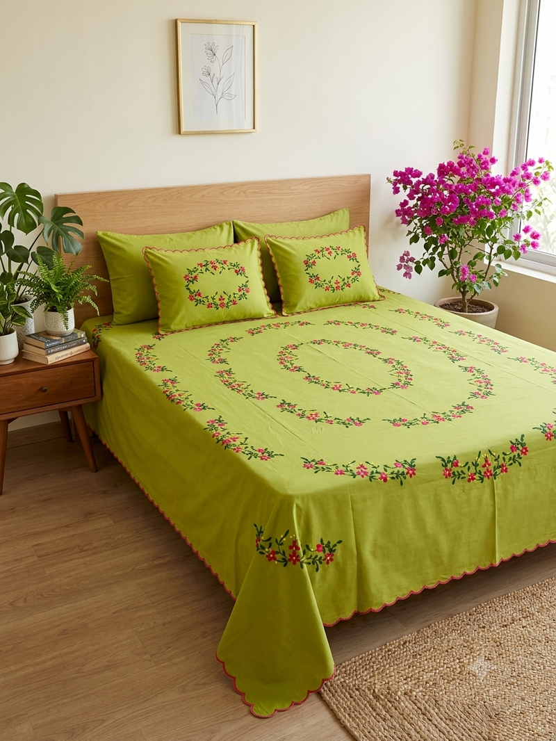 Pure Cotton Queen Size Bedsheet