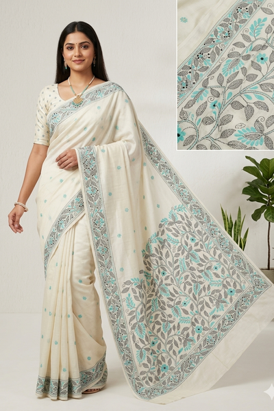 Cotton Kantha Saree