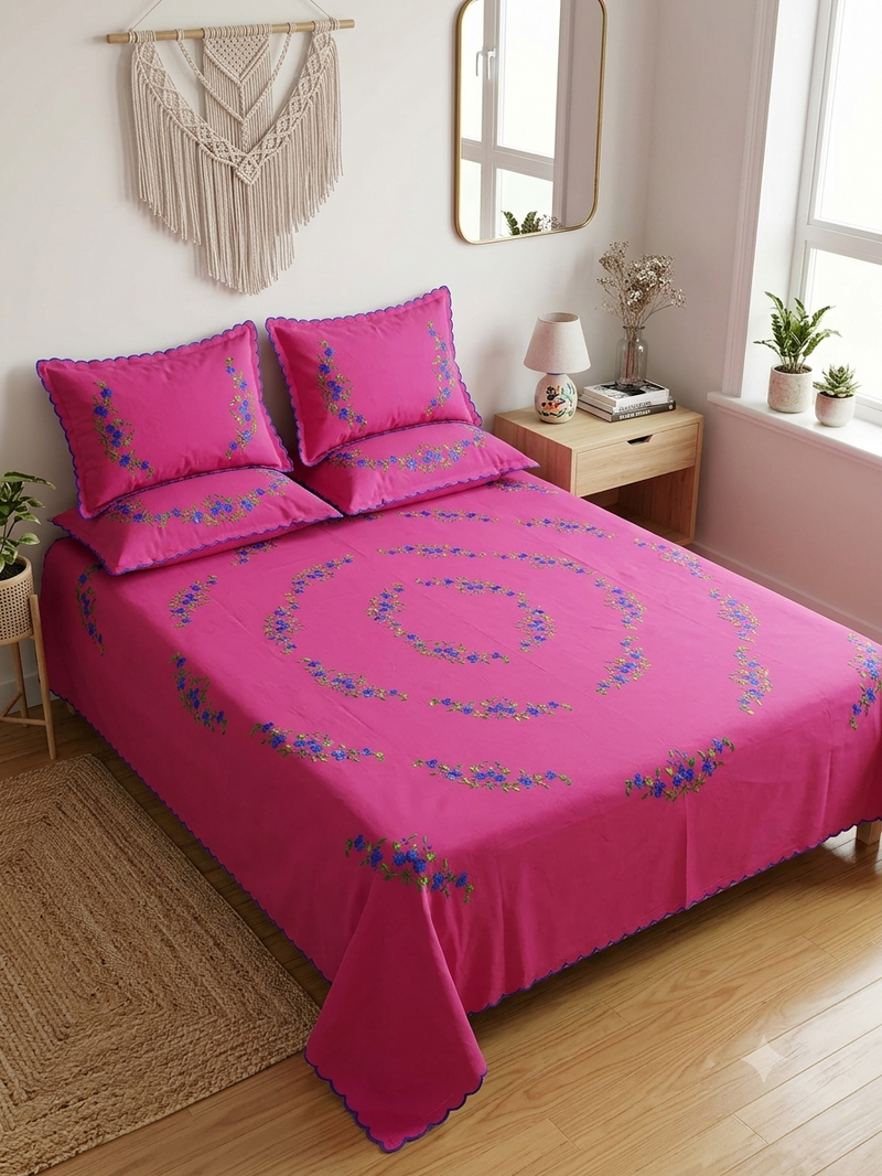 Pure Cotton Queen Size Bedsheet