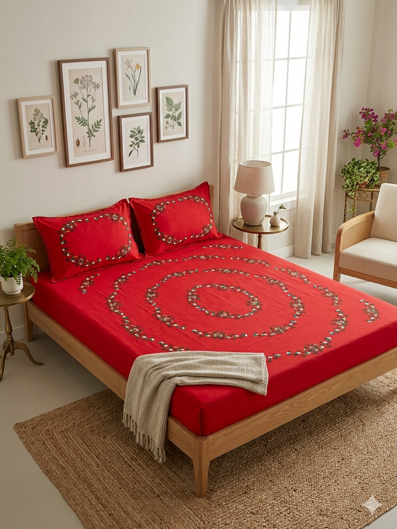 Pure Cotton Queen Size Bedsheet