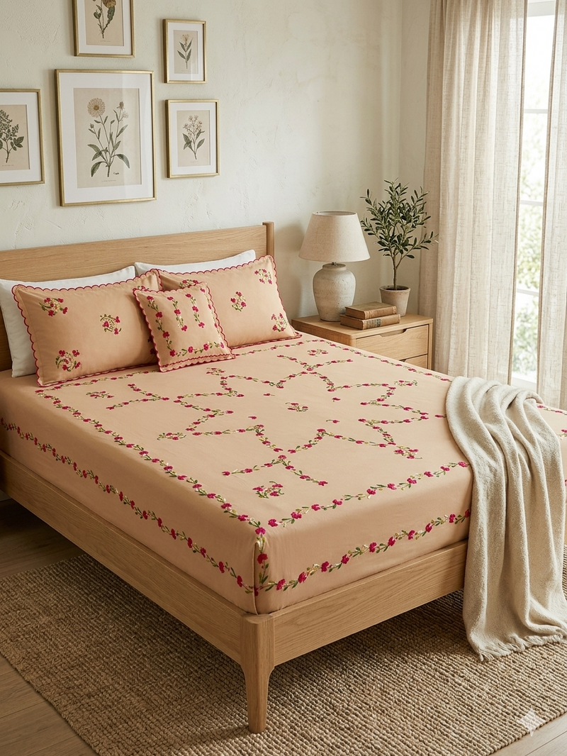 Pure Cotton Queen Size Bedsheet