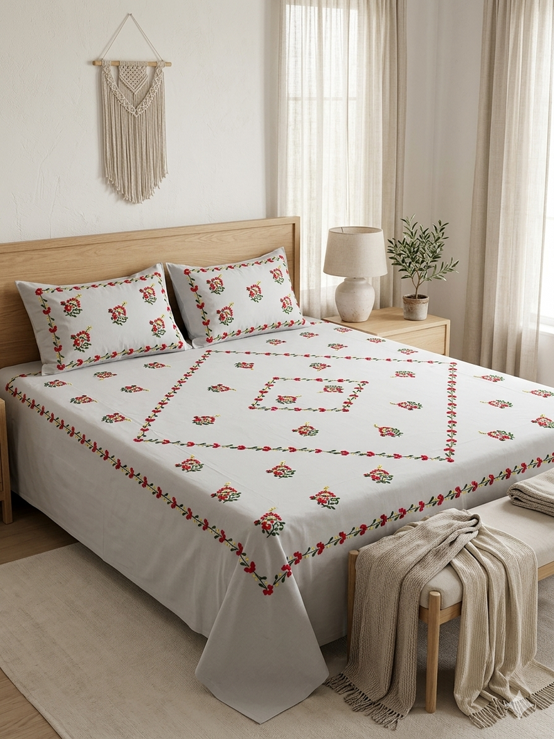 Pure Cotton King Size Bedsheet