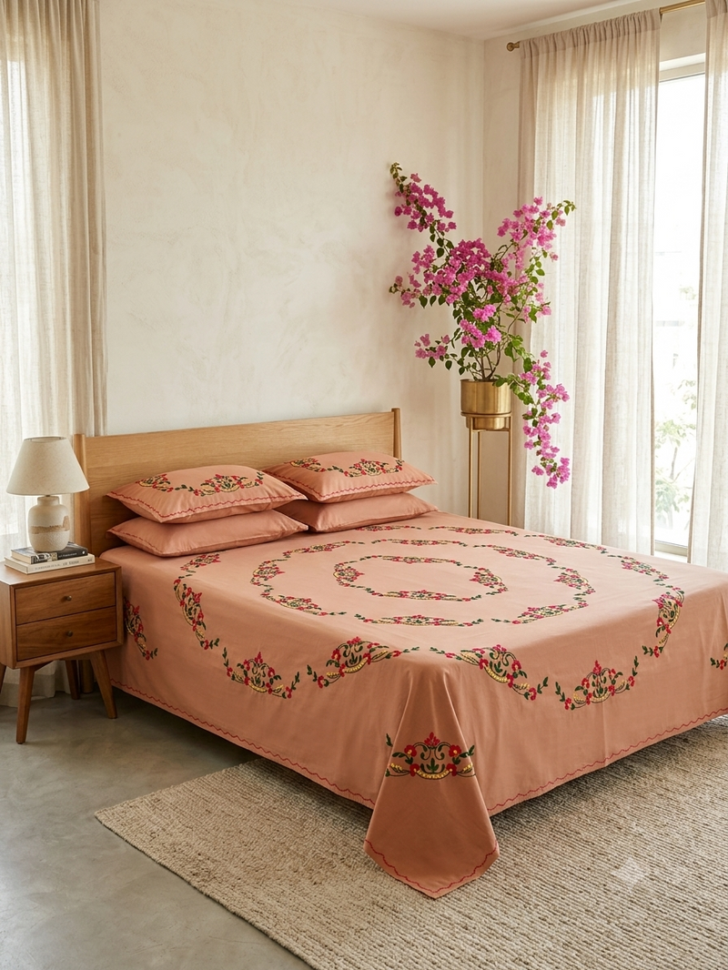Pure Cotton Queen Size Bedsheet