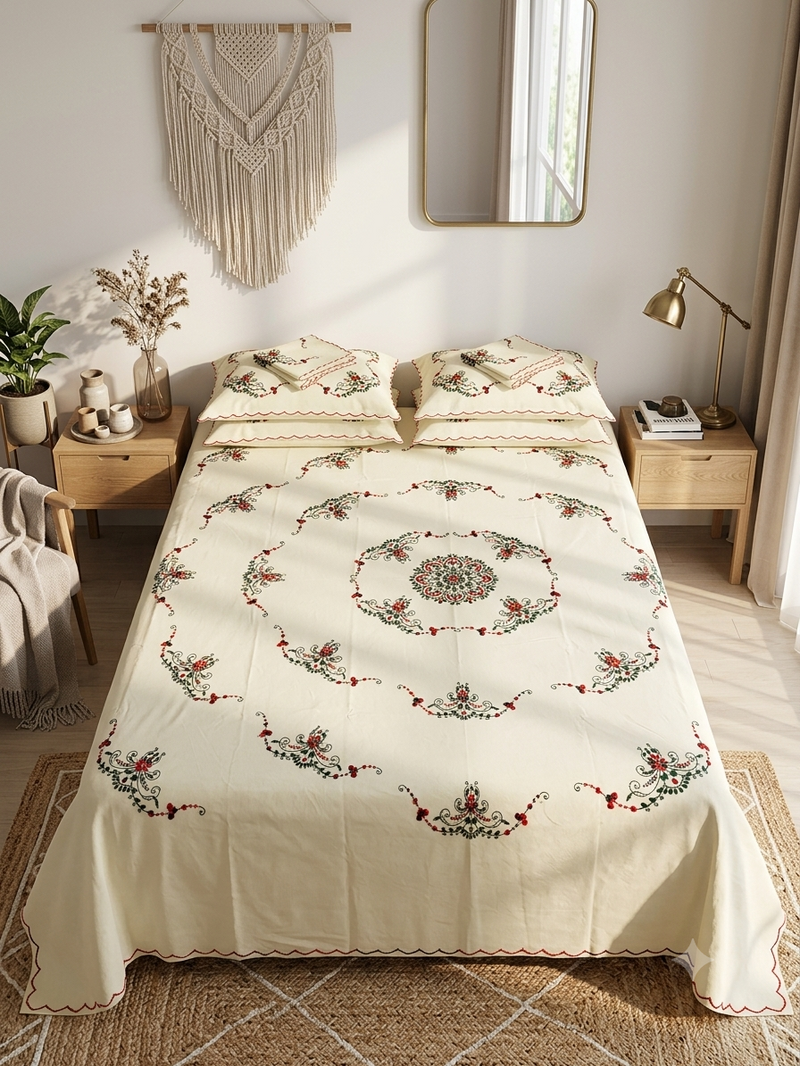 Pure Cotton Queen Size Bedsheet