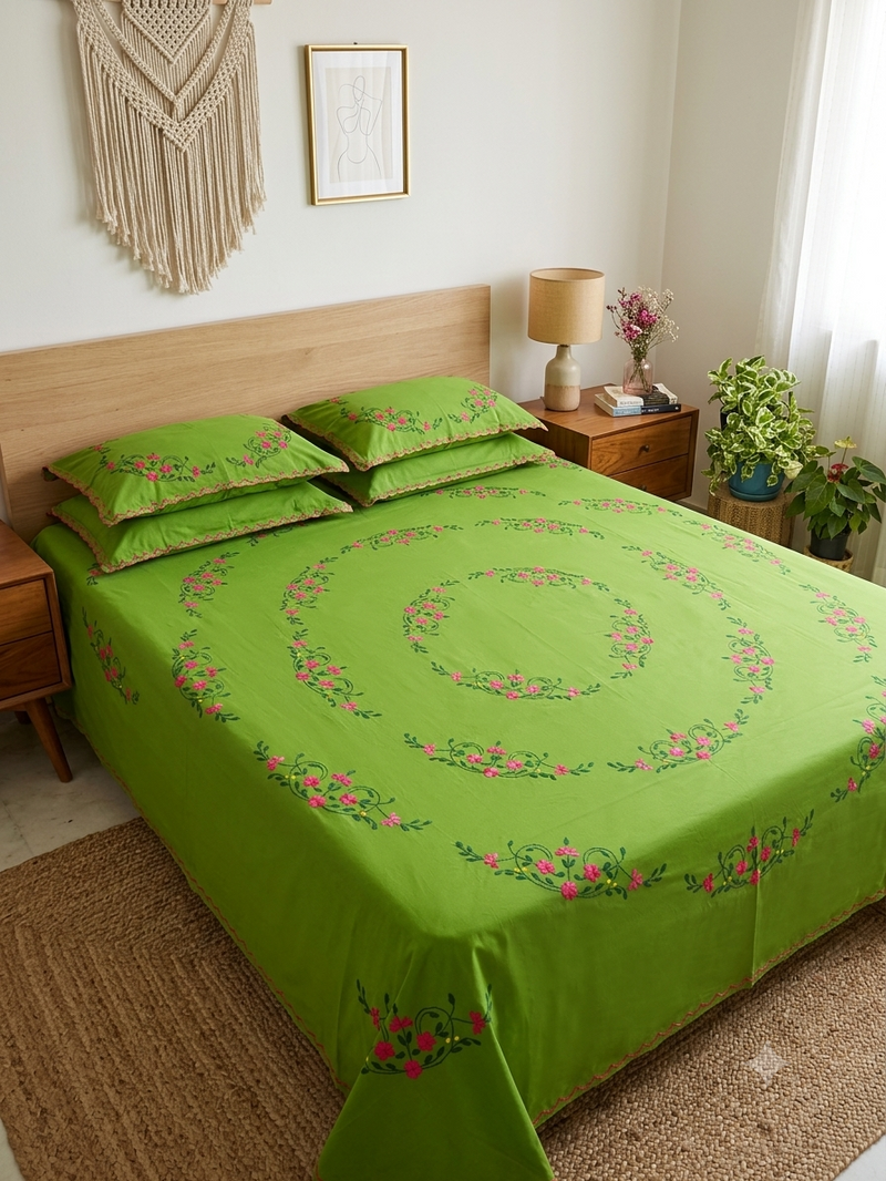 Pure Cotton Queen Size Bedsheet