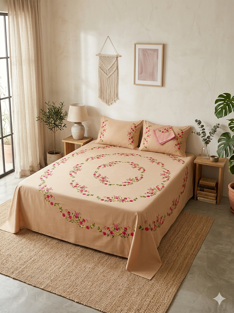 Pure Cotton Queen Size Bedsheet