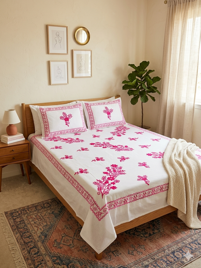 Pure Cotton King Size Bedsheet