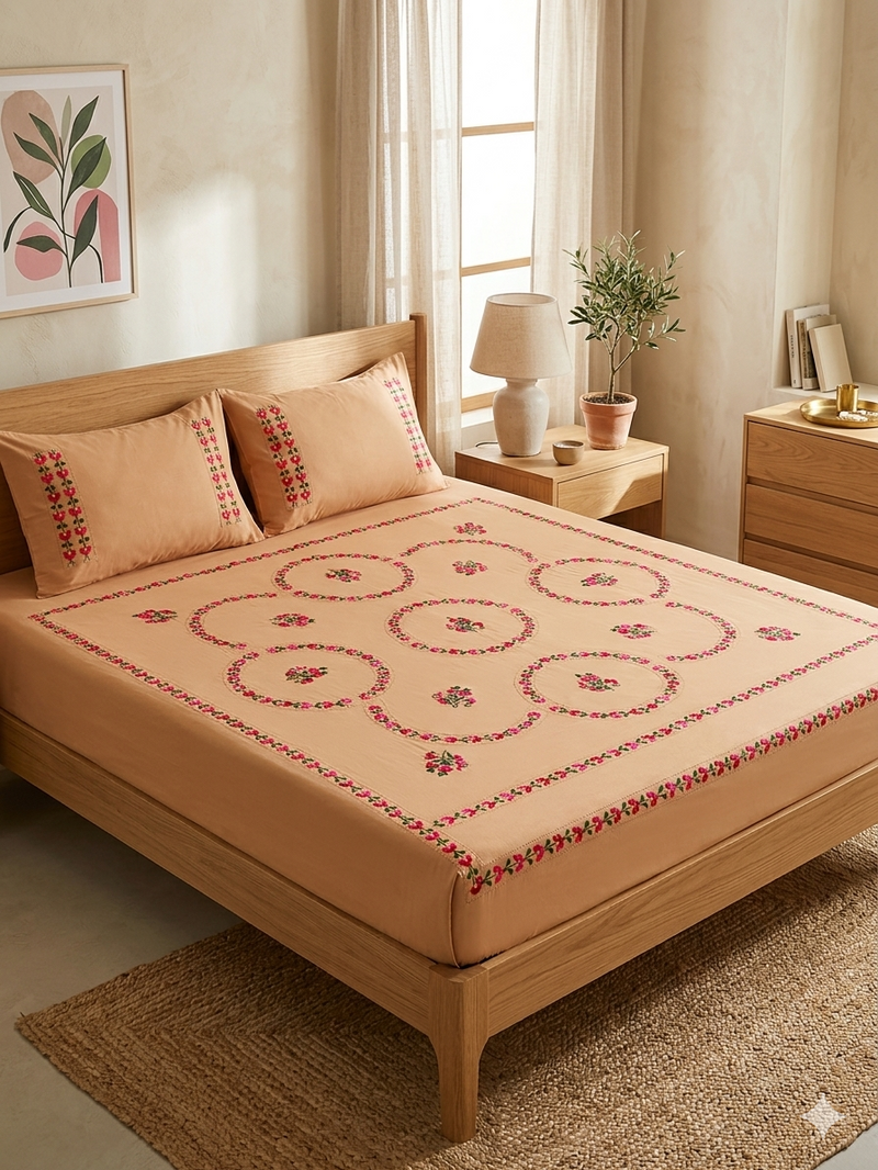 Pure Cotton Queen Size Bedsheet