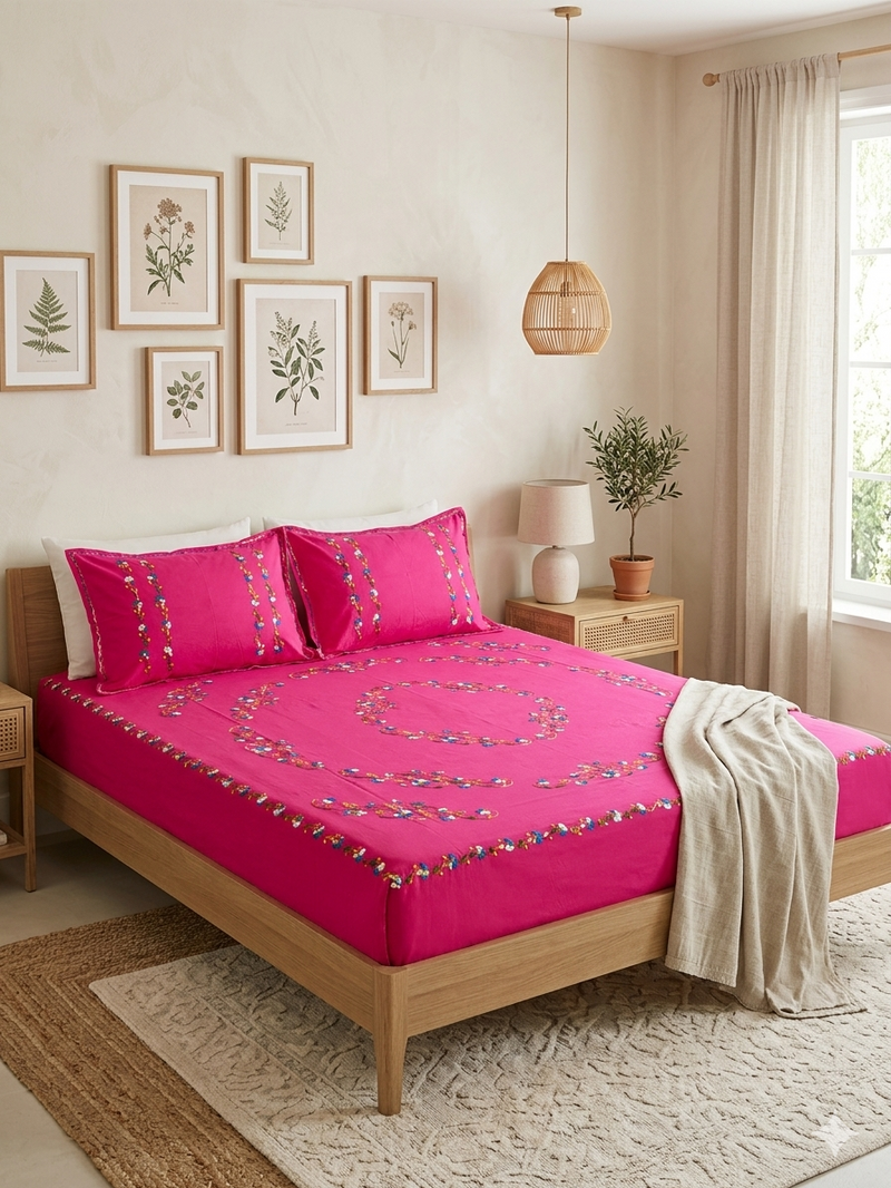 Pure Cotton Queen Size Bedsheet