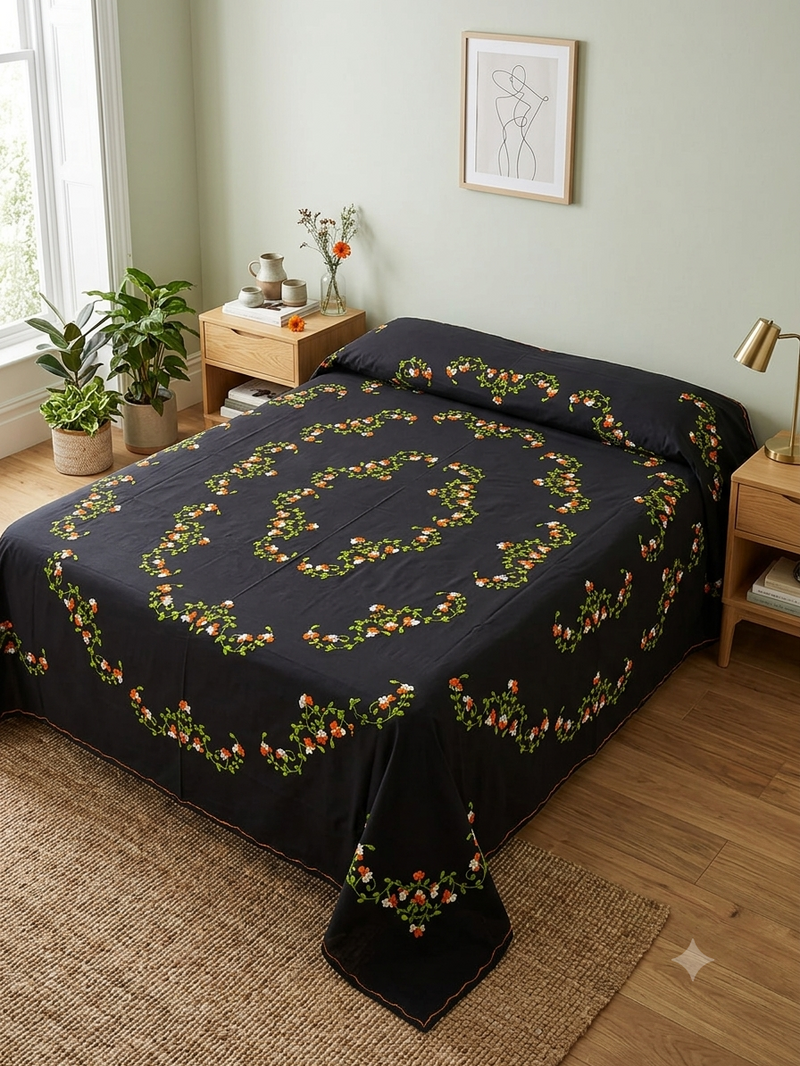Pure Cotton Queen Size Bedsheet