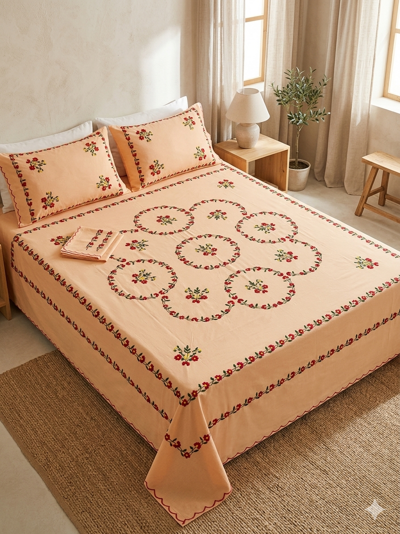 Pure Cotton Queen Size Bedsheet