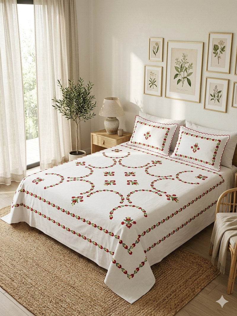 Pure Cotton Queen Size Bedsheet