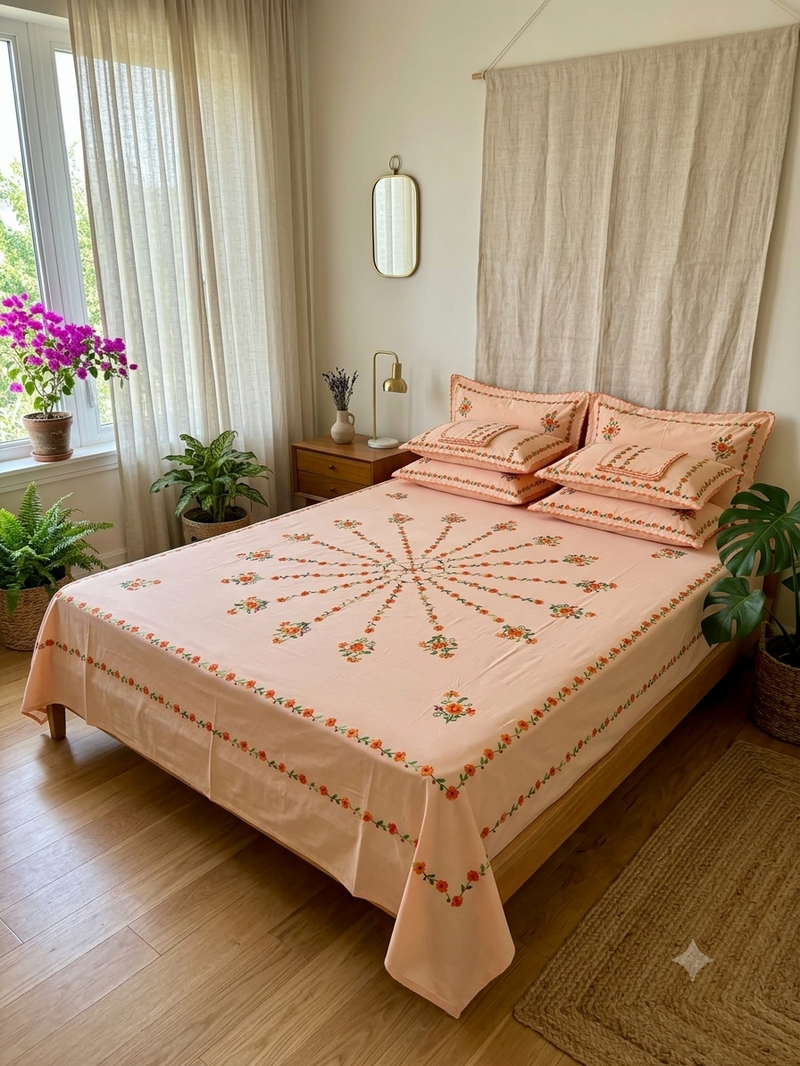 Pure Cotton Queen Size Bedsheet