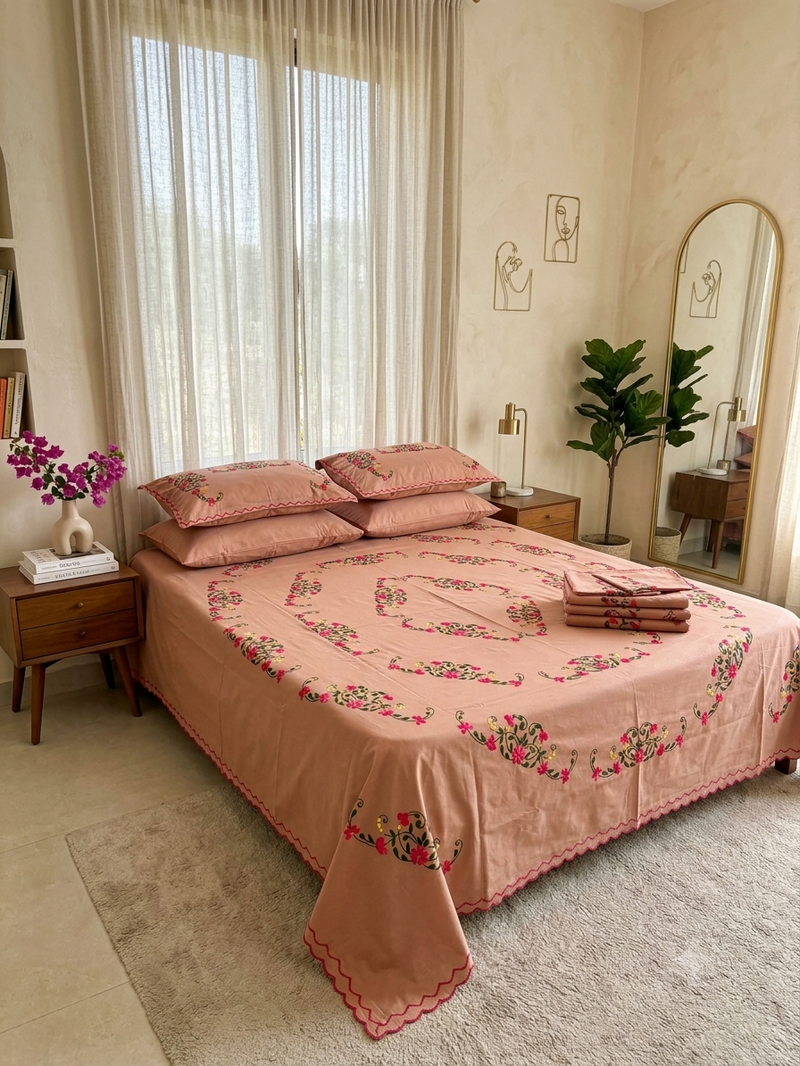 Pure Cotton Queen Size Bedsheet