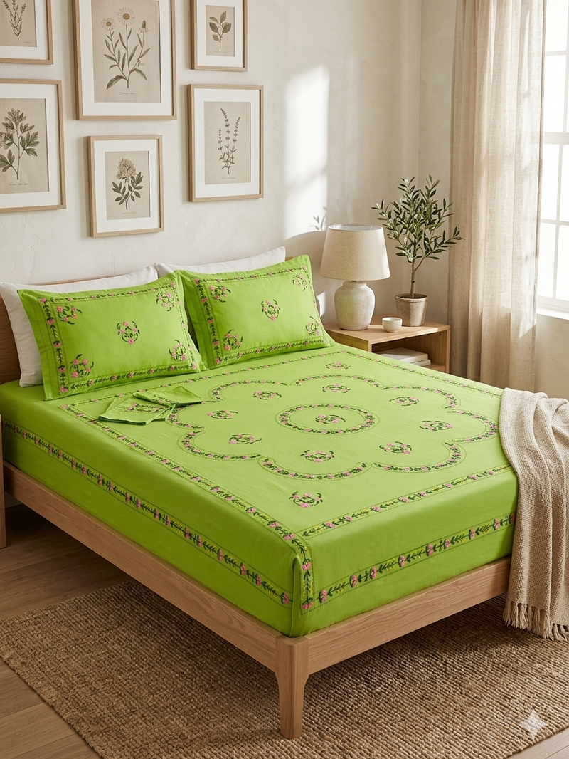 Pure Cotton Queen Size Bedsheet
