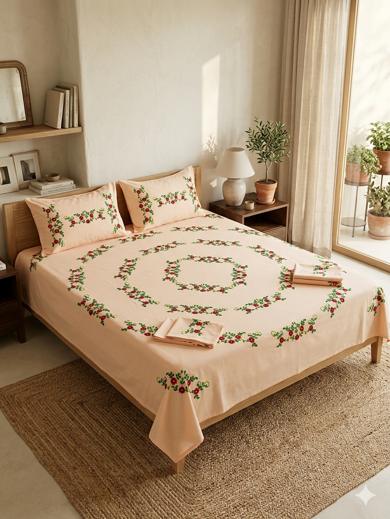 Pure Cotton King Size Bedsheet