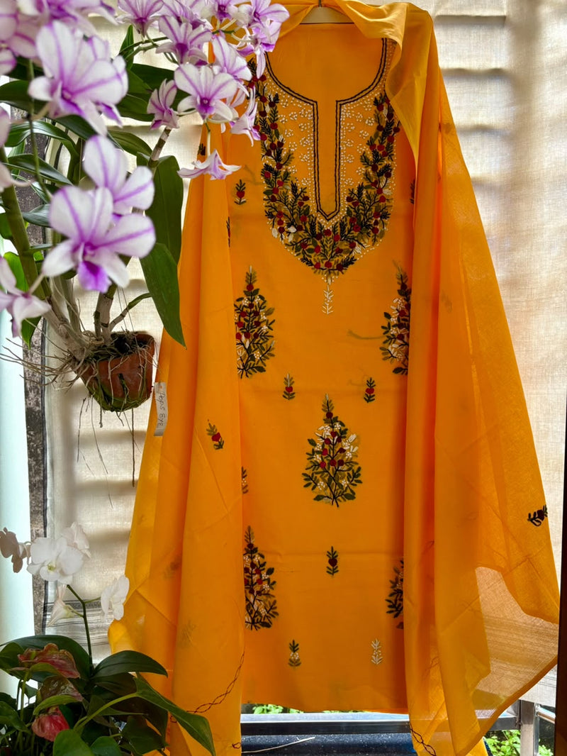 French Knot & Bullion in Pure Cotton — Yellow 12