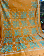 Art Silk Kutch Work Saree — Orange 02
