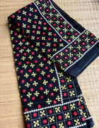 Cotton Kutch Work Sarees — Black 04