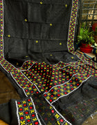 Cotton Kutch Work Sarees — Black 04