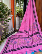 Cotton Kantha Work Saree — 01