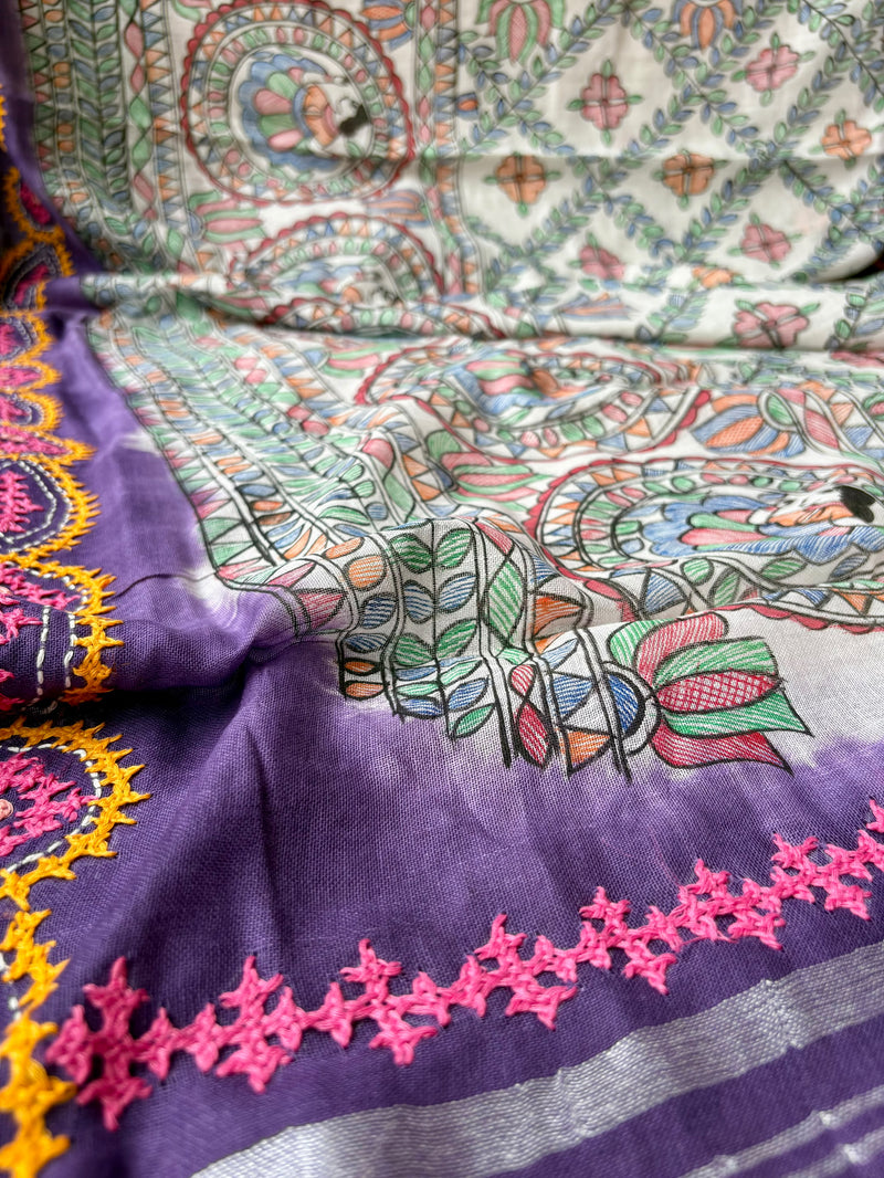 Cotton Kutch Work Sarees — 01