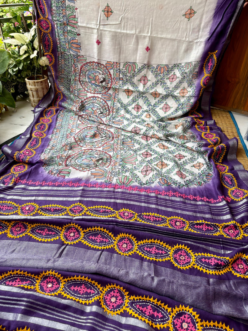 Cotton Kutch Work Sarees — 01