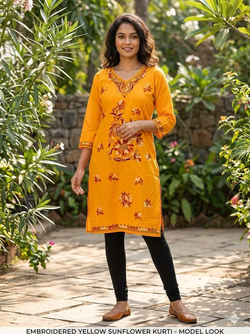 Stitched Kurti on Kantha Work — 16