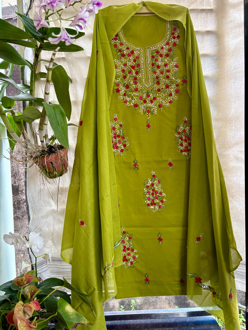 French Knot & Bullion in Pure Cotton