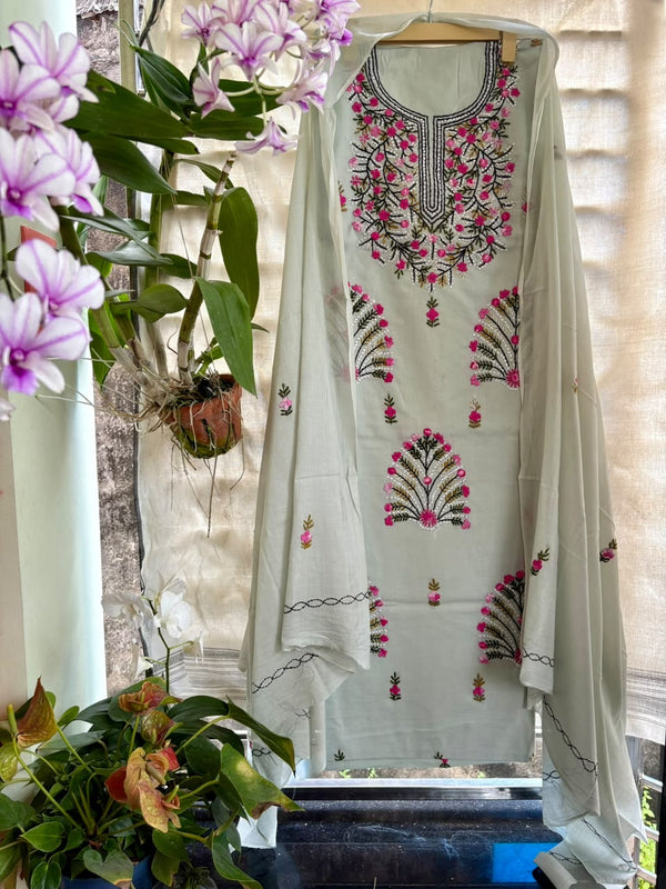 French Knot & Bullion in Pure Cotton