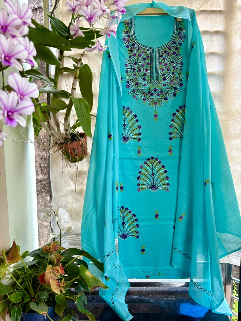 French Knot & Bullion in Pure Cotton