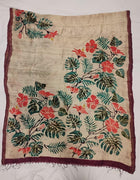 Hand Painted Saree on Pure Tussar Silk — Beige 02