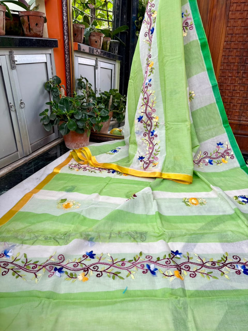 Kota Cotton Handwork Saree
