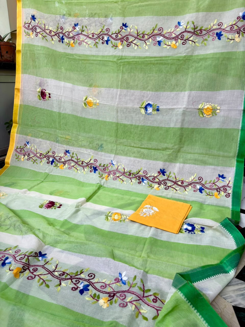 Kota Cotton Handwork Saree