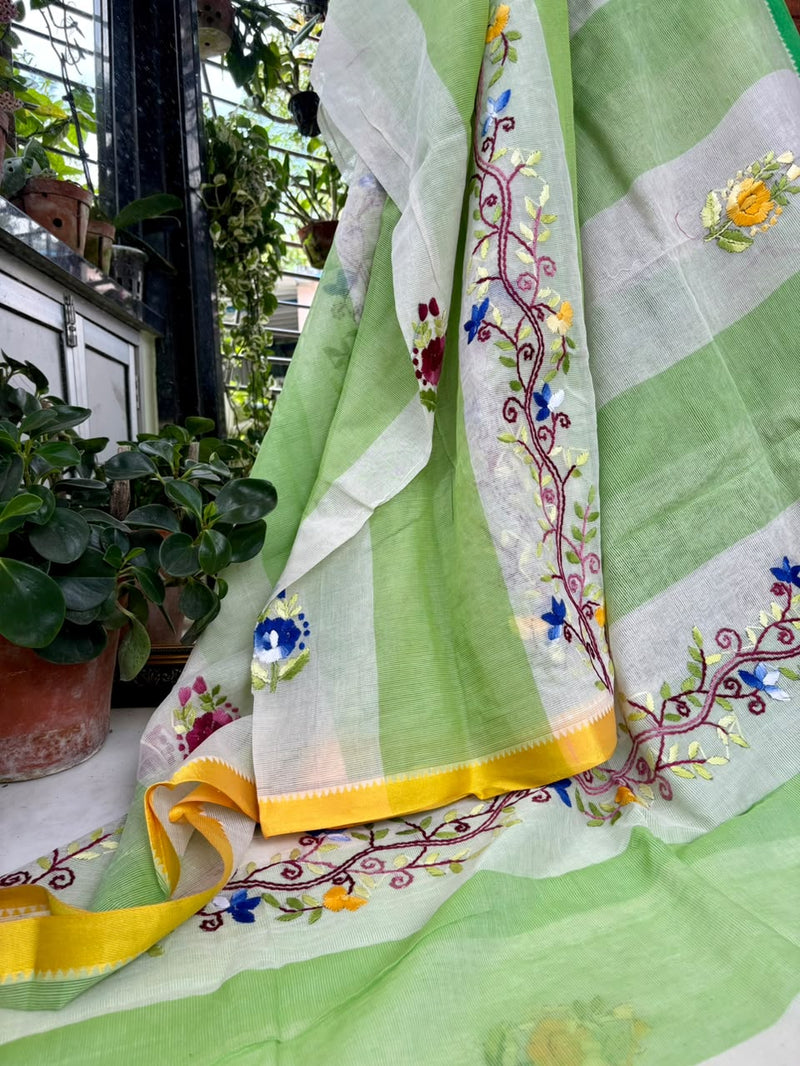 Kota Cotton Handwork Saree